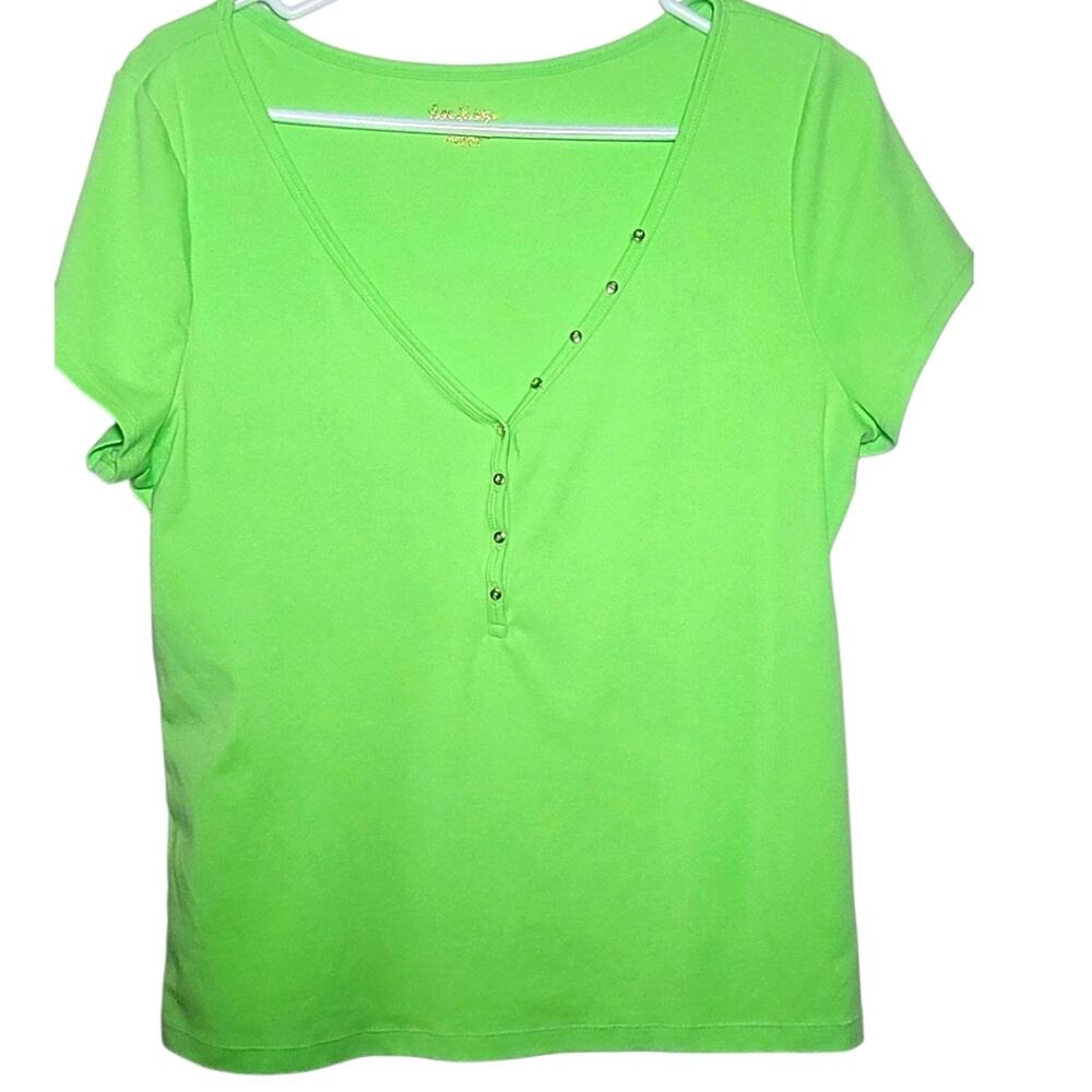 Lilly Pulitzer Dubner Top Lime Zest Print Size XL